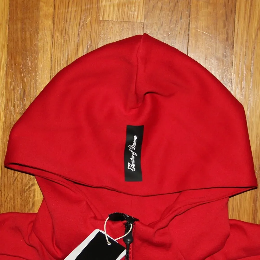 Adidas Manchester United Z.N.E. Anthem Hooded Soccer Jacket Mens M L Red
